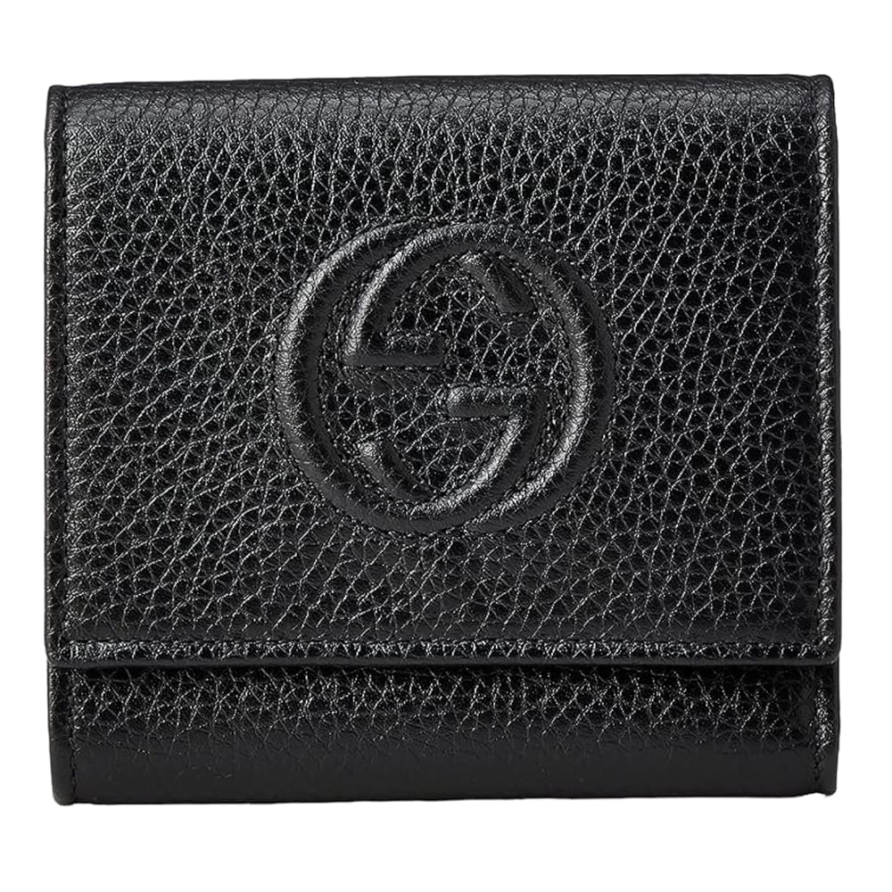 Gucci Interlocking GG Soho Small Trifold Wallet, Black